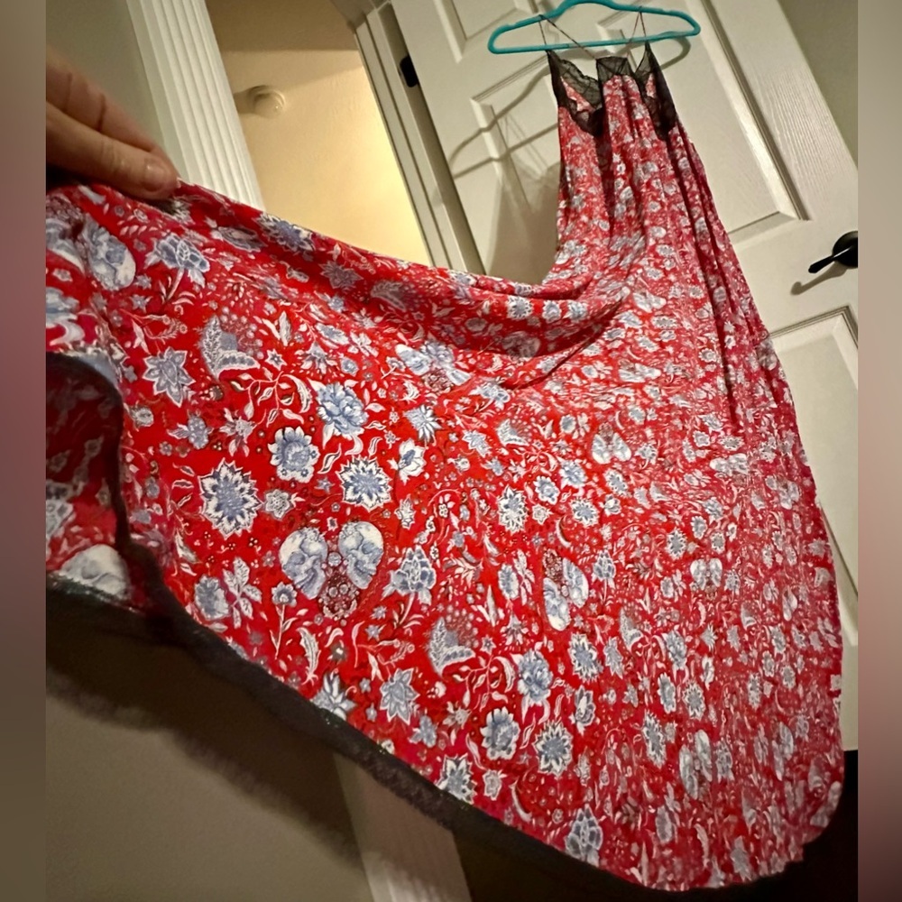 ‼️RARE‼️🎸ZADIG & VOLTAIRE🎸🔥NWOT🔥 FLORAL-PRINT HANDKERCHIEF-HEM DRESS— S - Picture 14 of 16